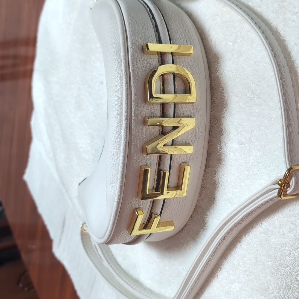White Fendi hand bag